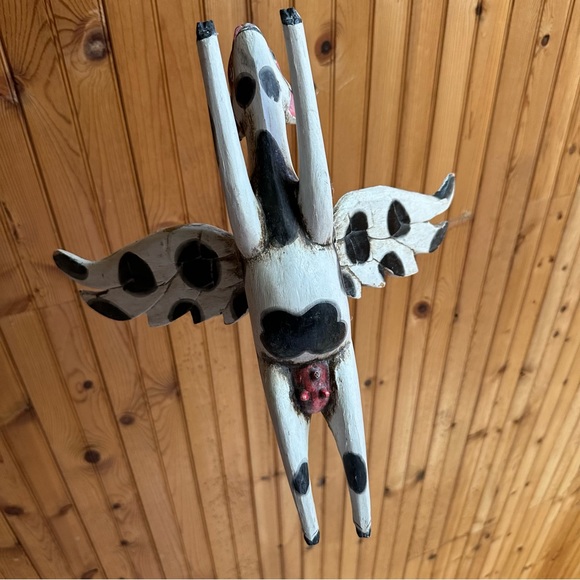 Balinese Carved Flying Cow Wood Spirit Guardian - Picture 5 of 16